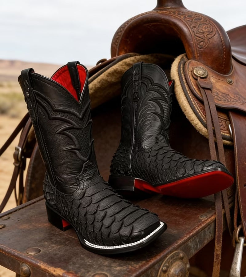 Midnight Python Cowboy Boots