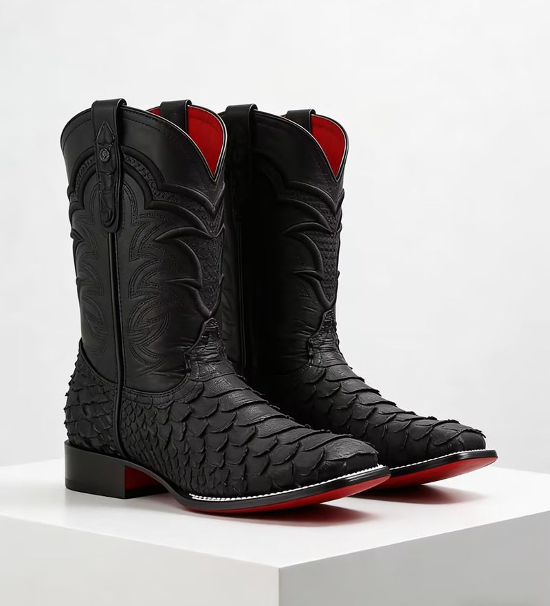 Midnight Python Cowboy Boots