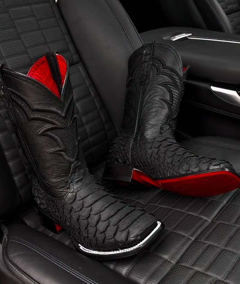 Midnight Python Cowboy Boots