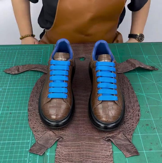 Men's Alligator-Embossed Sneakers