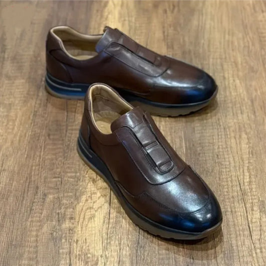 Men's Genuine Leather Slip-On Shoes