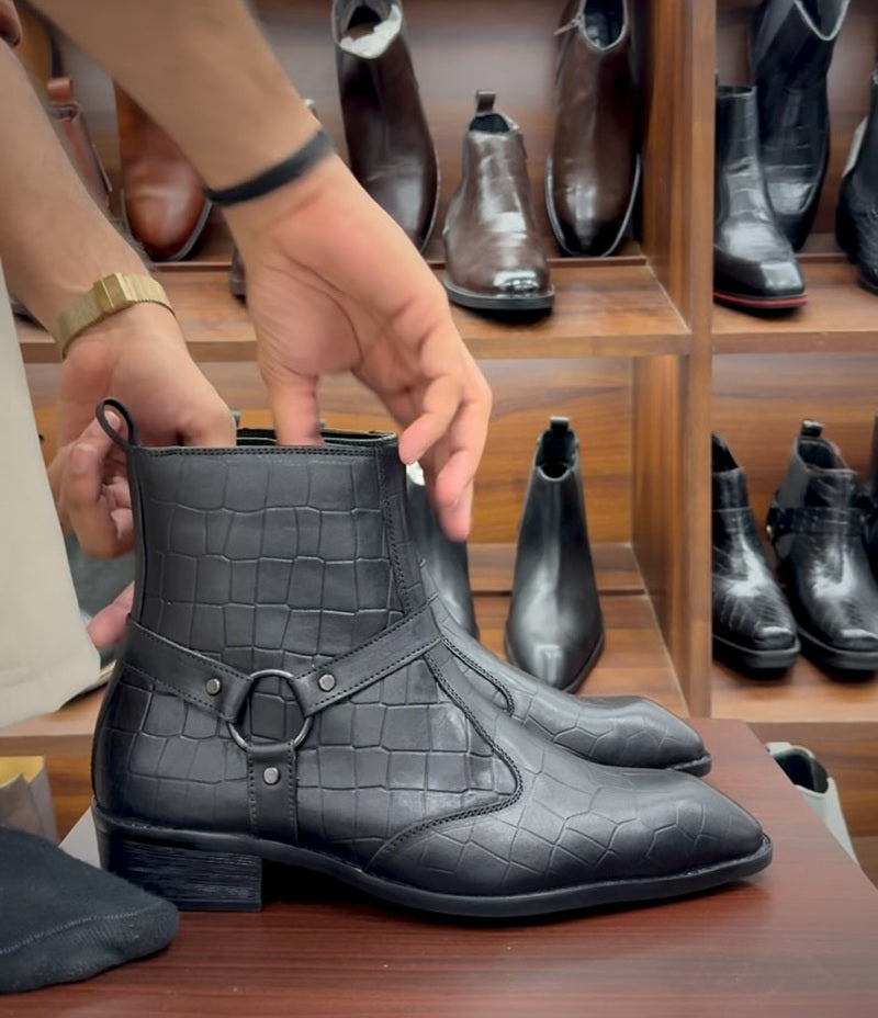 Men's Black Formal Ankle Boots