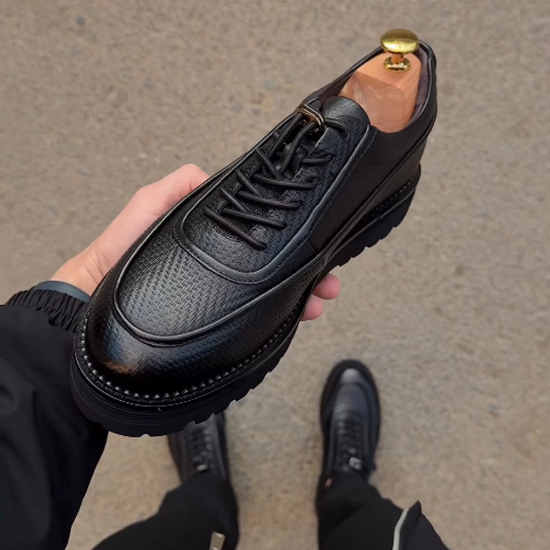 Men's Platform Lace-Up Flats