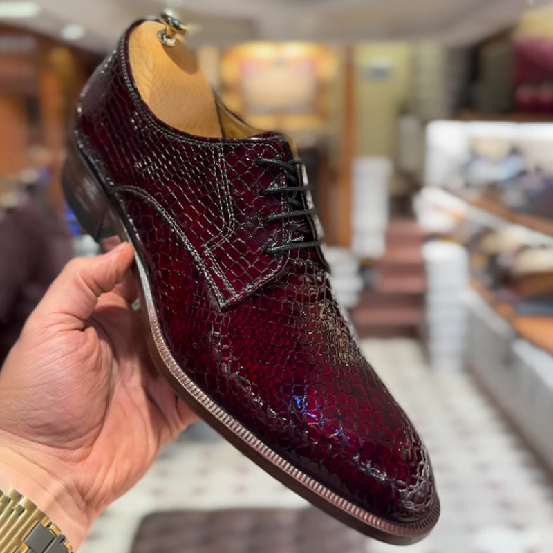 Men's Snake-toe Leather Shoes