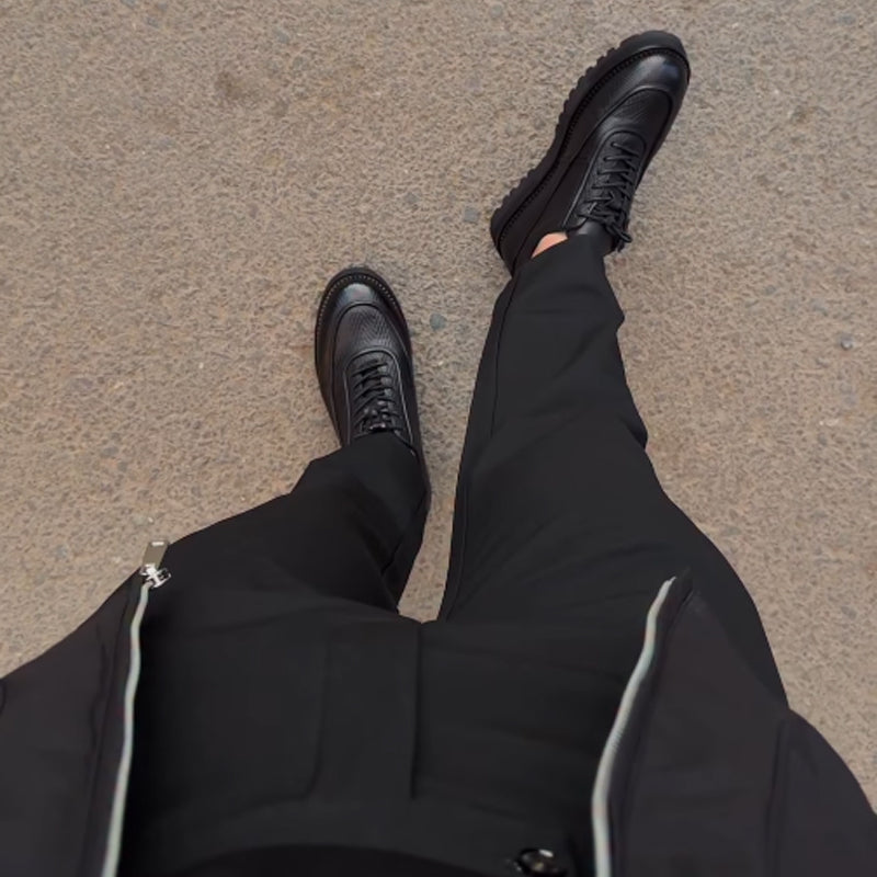 Men's Platform Lace-Up Flats