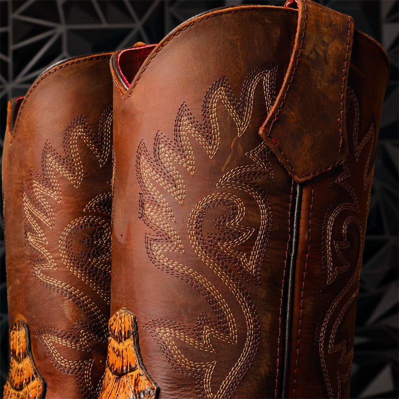 Men's Square-toe Embroidered Western Cowboy Boots