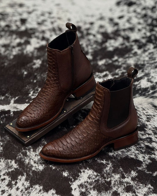 2024 Men's Classic Handmade Python Boots