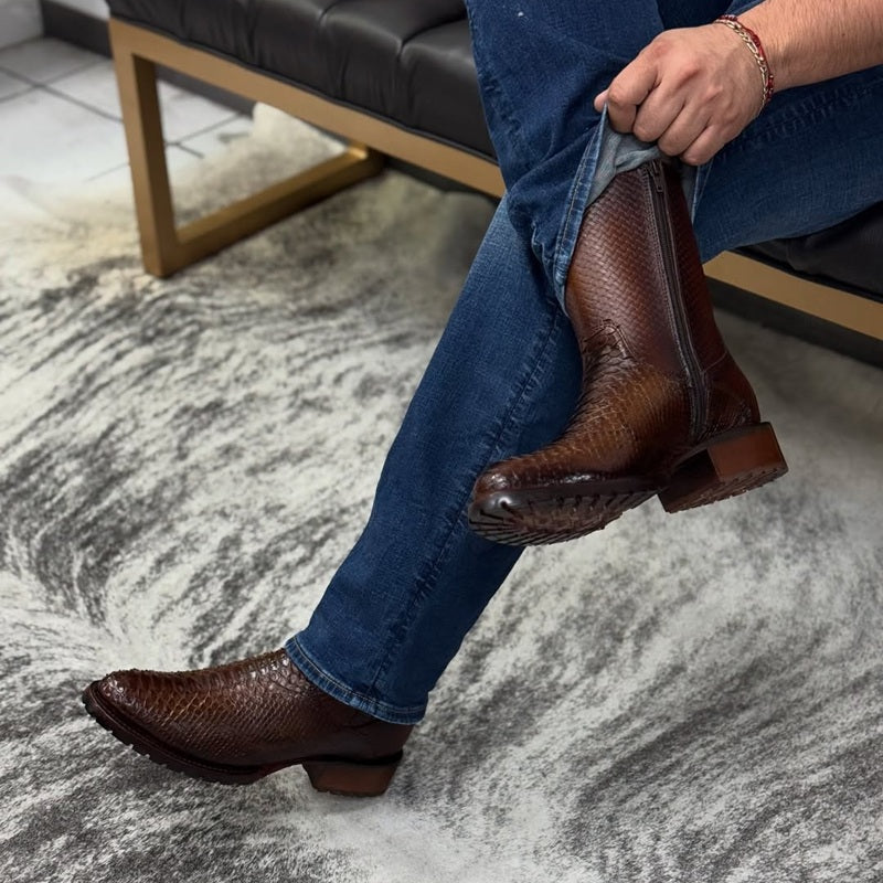 Italian Handmade Python Western Boots