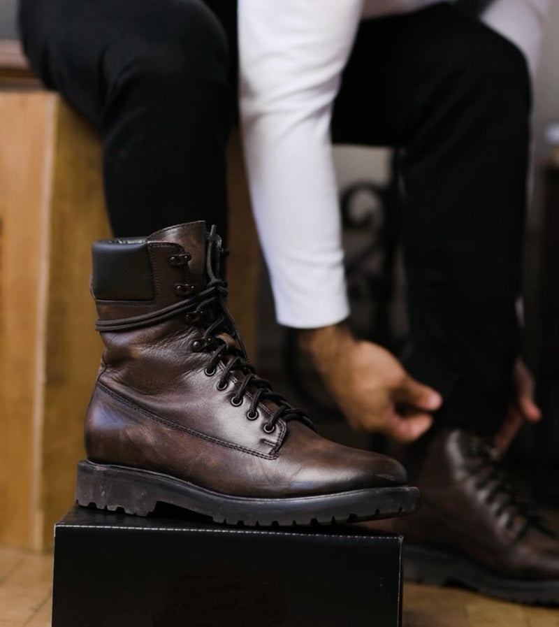 Men's Fashionable And Comfortable Genuine Leather Motorcycle Boots