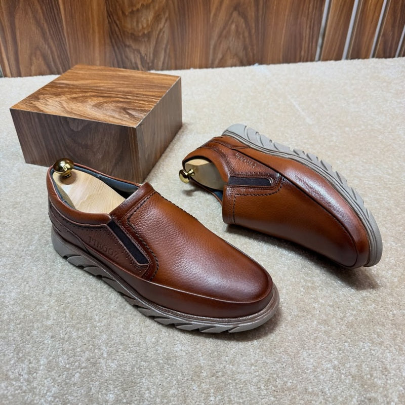 Men's Genuine Leather Slip-On Shoes