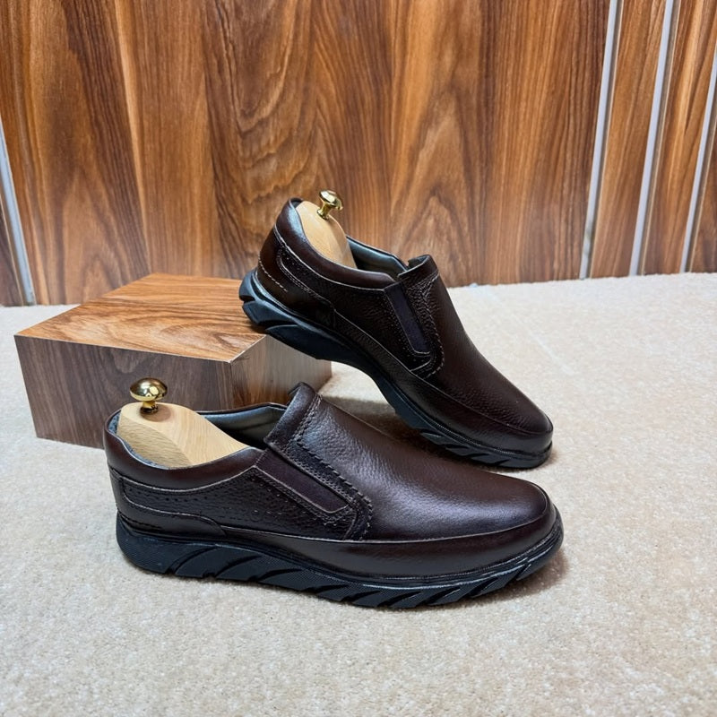 Men's Genuine Leather Slip-On Shoes