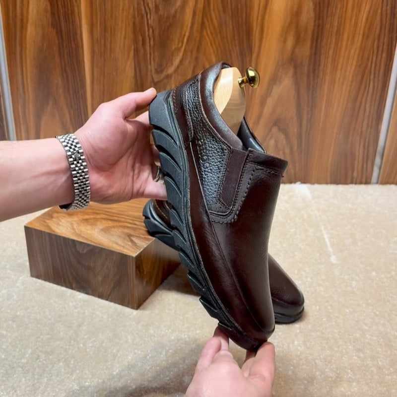 Men's Genuine Leather Slip-On Shoes