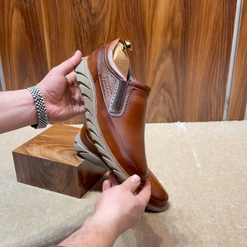Men's Genuine Leather Slip-On Shoes