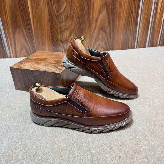 Men's Genuine Leather Slip-On Shoes