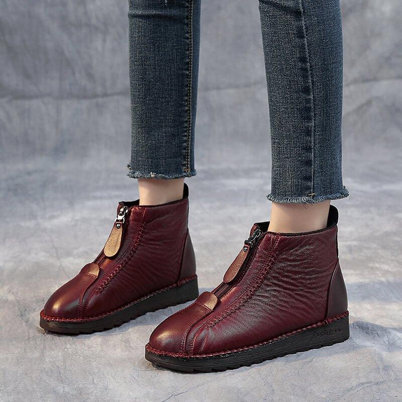 Women's Genuine Leather Non-Slip Ankle Boots