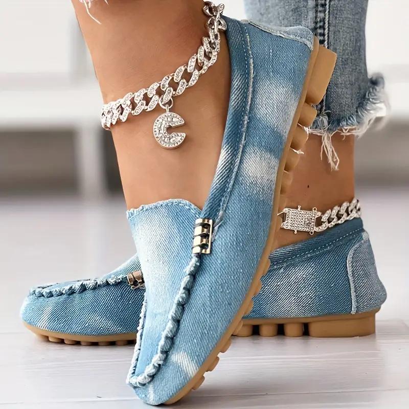 Women's Denim Flat Loafers