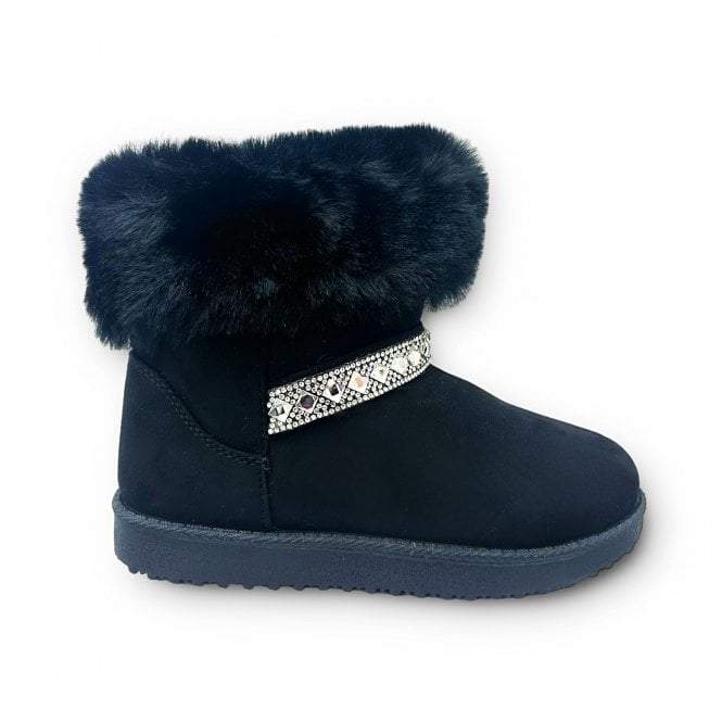 Black Crystal Deluxe Diamond Ugg Style Boots