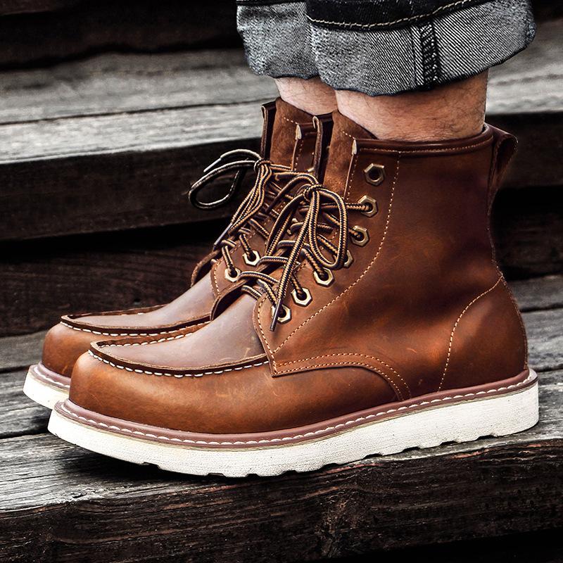 Vintage Fleece-lined Outdoor Tooling Boots