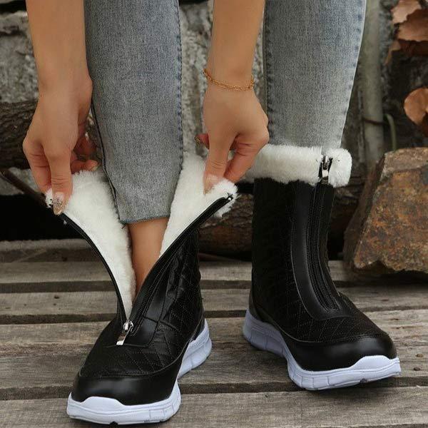 Women'S Fleece Warm Platform Snow Boots