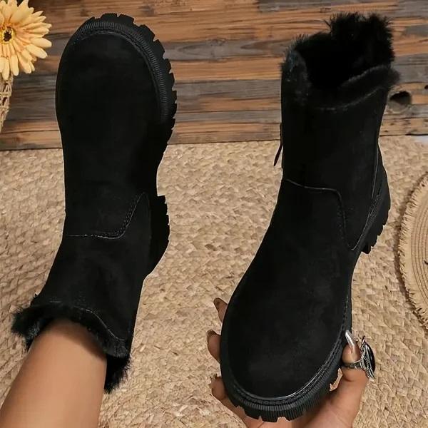 Warm And Comfortable Women's Leather Boots