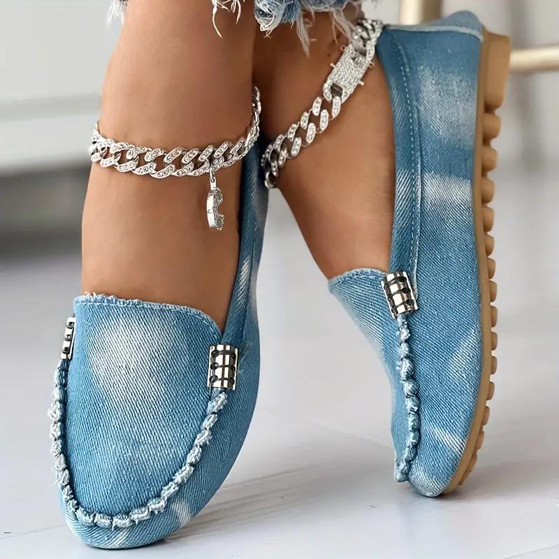 Women's Denim Flat Loafers