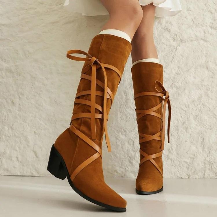 Plain Autumn Suede Casual Boot