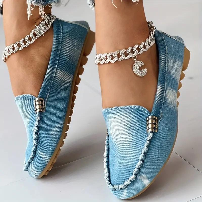 Women's Denim Flat Loafers