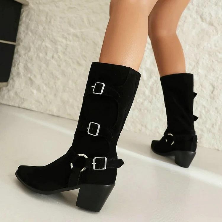 Suede Casual Autumn Plain Boot