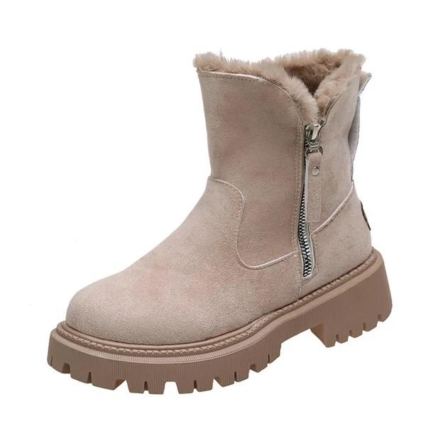 Warm And Comfortable Women's Leather Boots