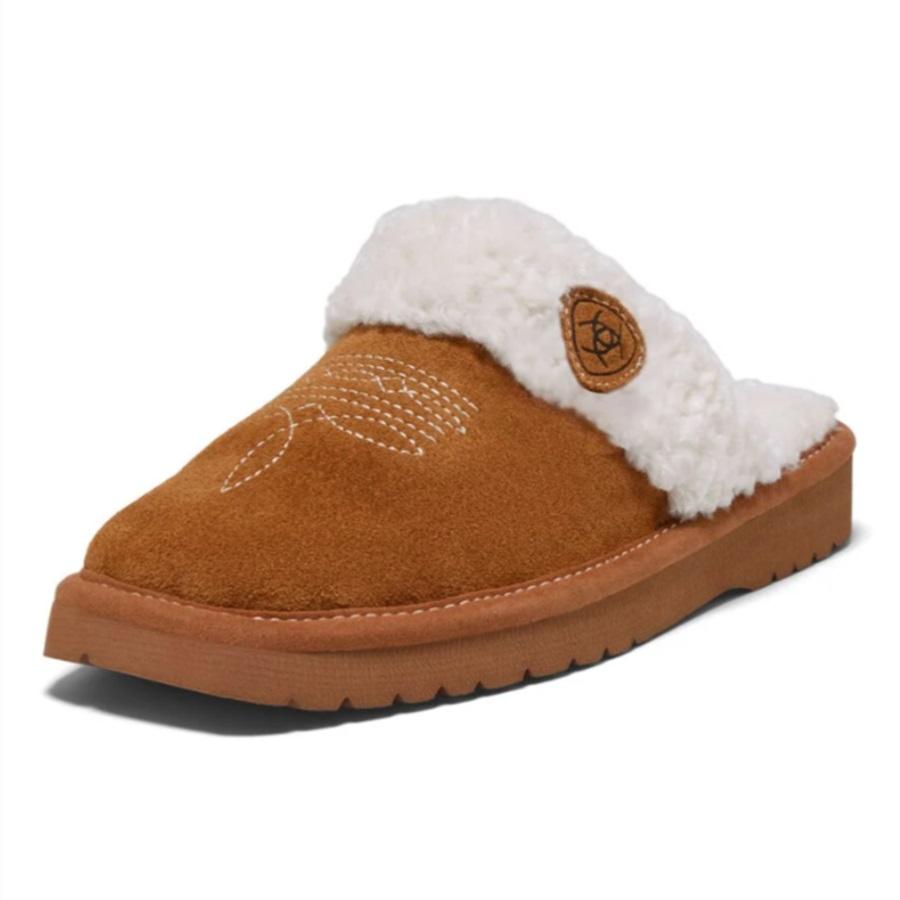 Couples Suede Denim Square-head Slippers