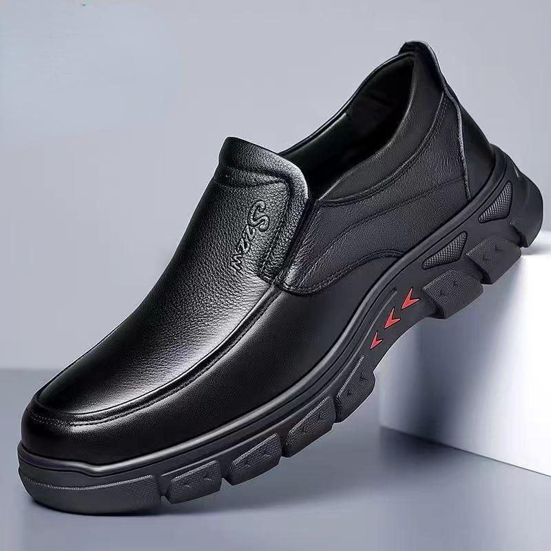 Men’s Genuine Leather Casual Comfy Arch Support Slip-On Loafers