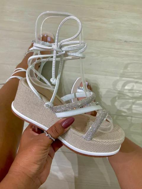 Silver Olivia Shape Sandals