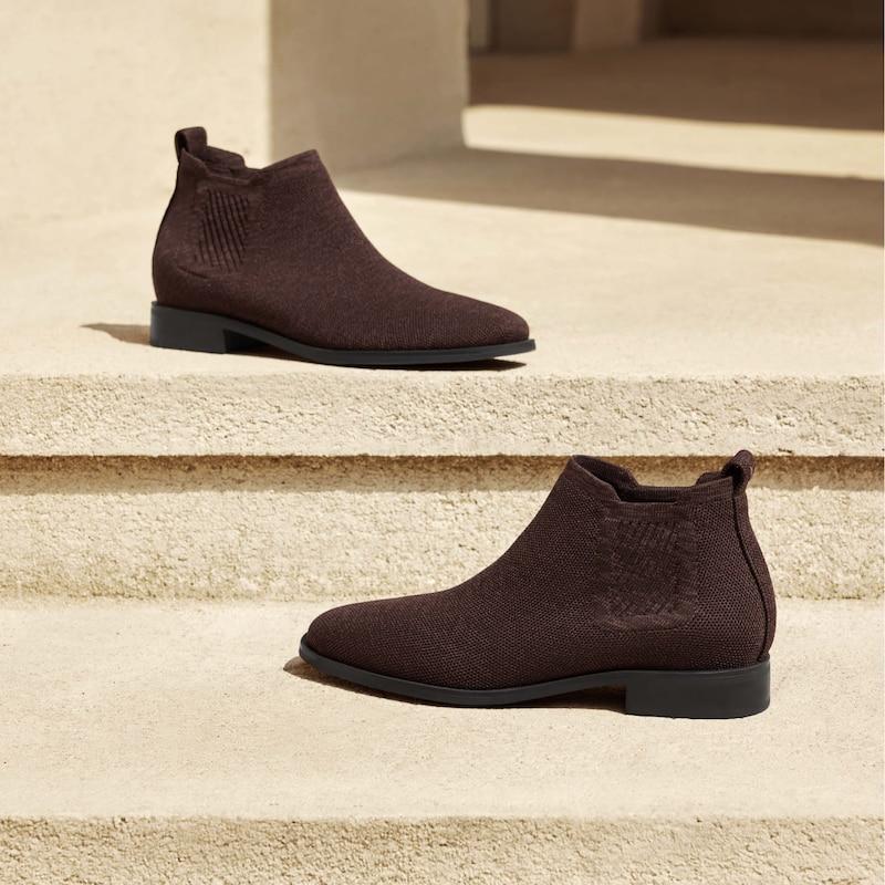 Square-Toe Water-Repellent Ankle Boots