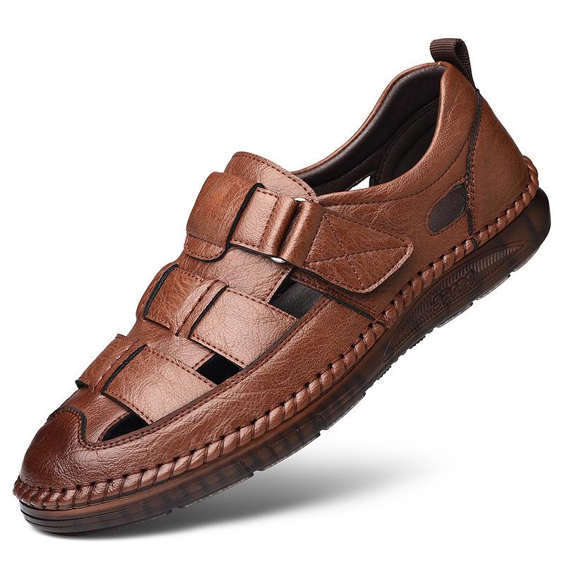 2024 Men's Non-slip Cut-out Leather Sandals