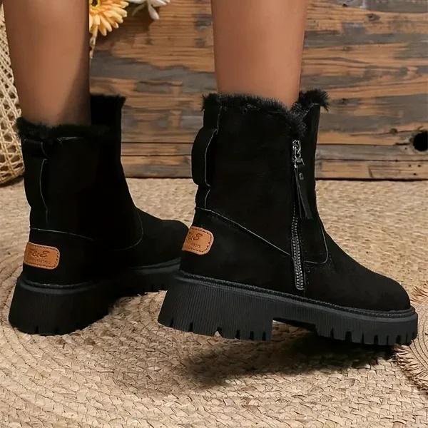 Warm And Comfortable Women's Leather Boots