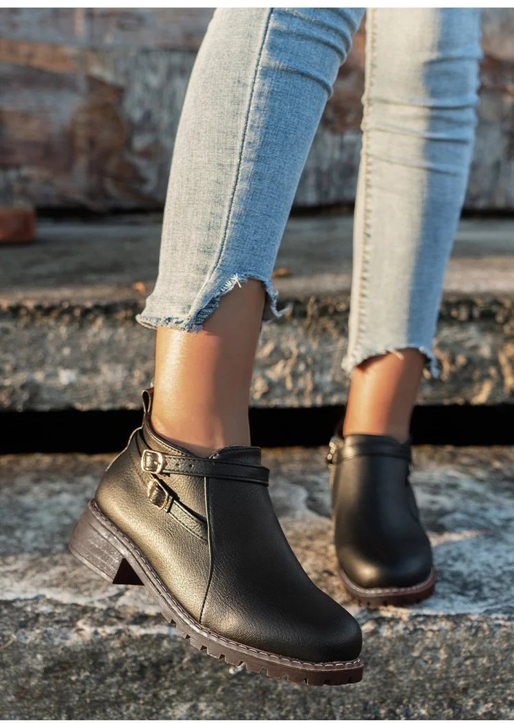Autumn Casual Pu Plain Sock Boots