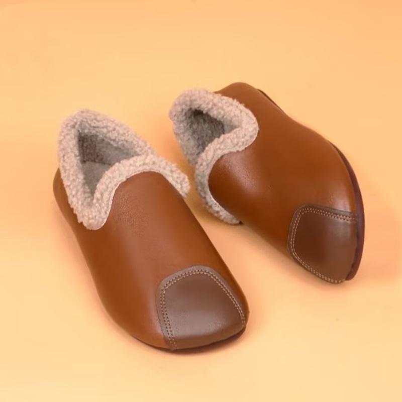 Women's Fleece-lined Soft-soled Shoes For Autumn And Winter