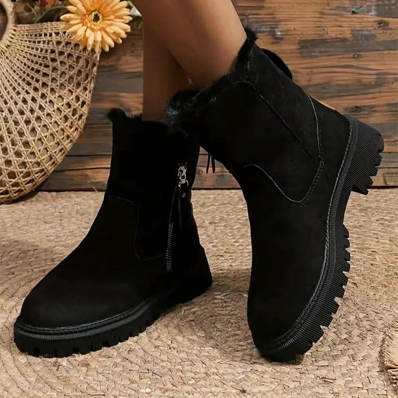 Warm And Comfortable Women's Leather Boots