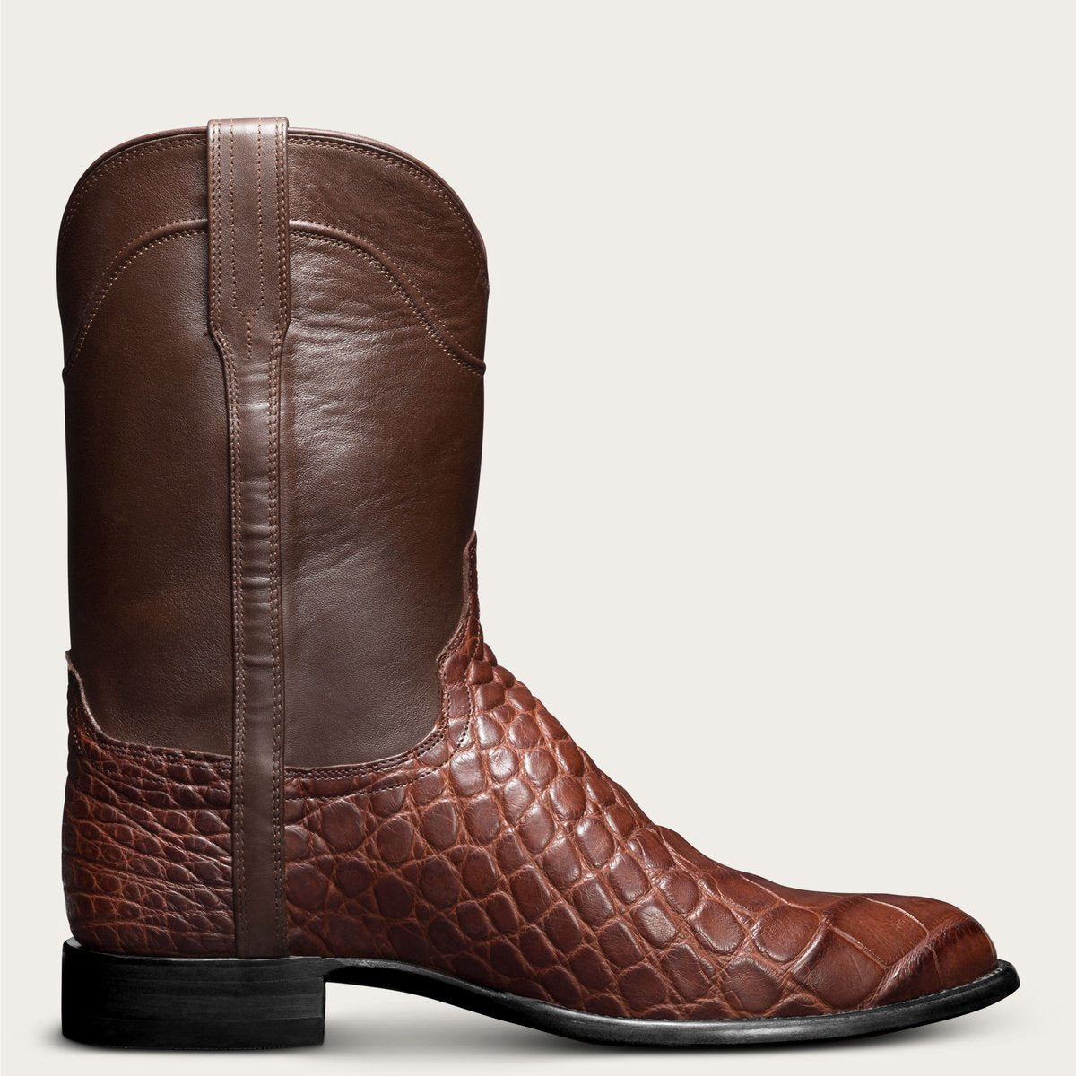 Men's 2024 Retro Crocodile-Print Western Cowboy Boots