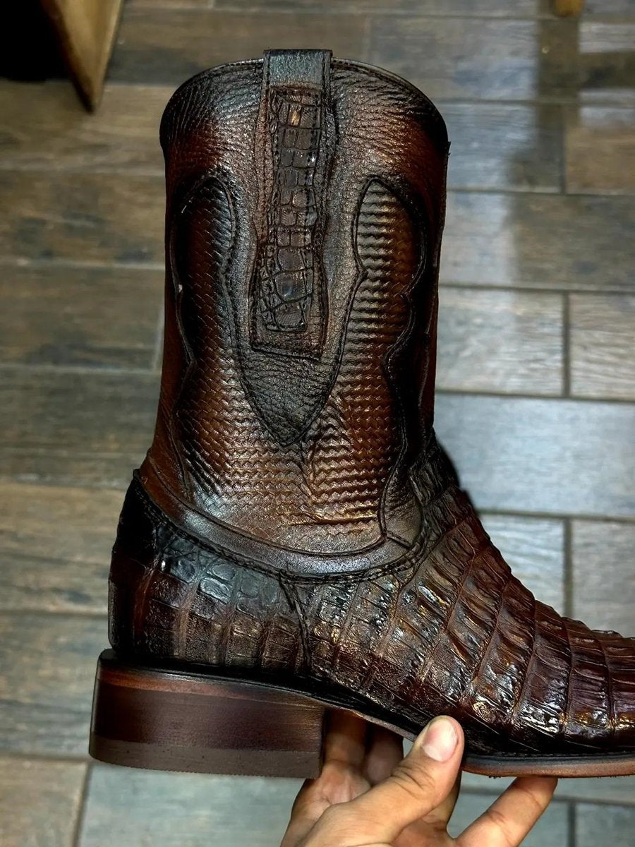 Men's Handmade Crocodile Leather Boots