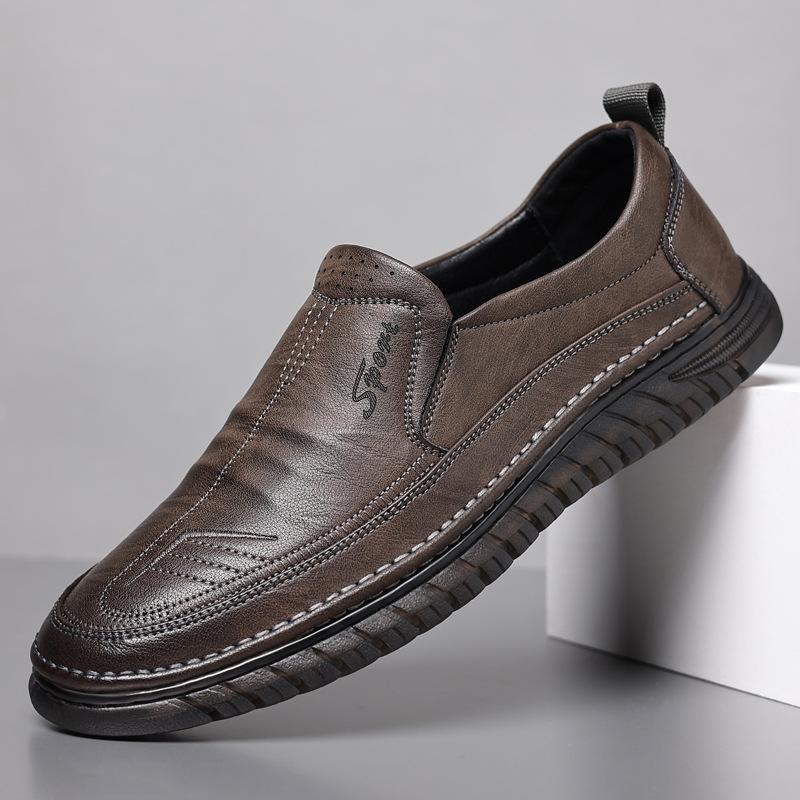 Men's New Breathable Soft Leather Slip-on Shoes