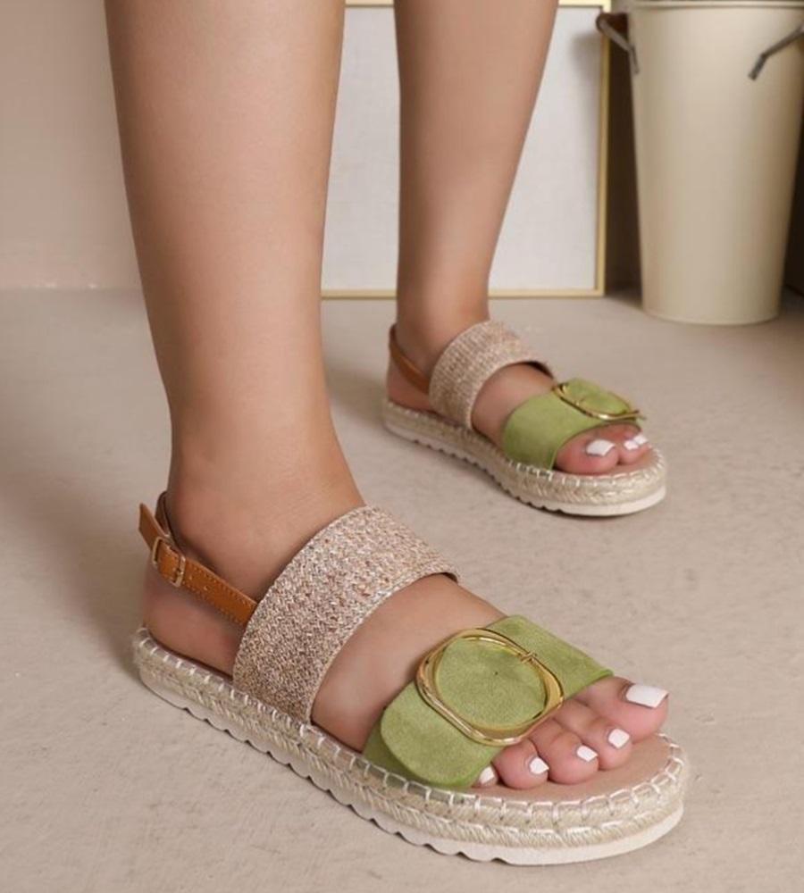 Women's Woven Twine Buckle Sandals