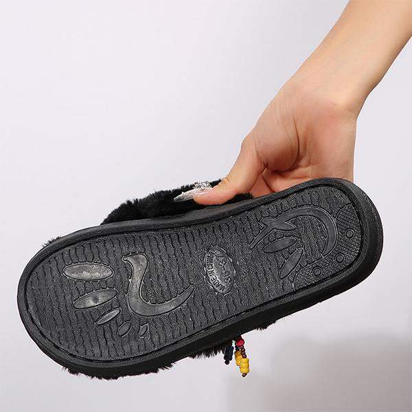 Women's Fashionable Casual Cross Ethnic Style Cotton Slippers