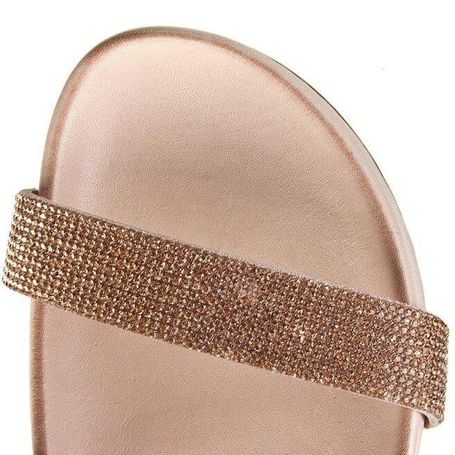 Pave Embellished Strapped Slide Women's Slippers