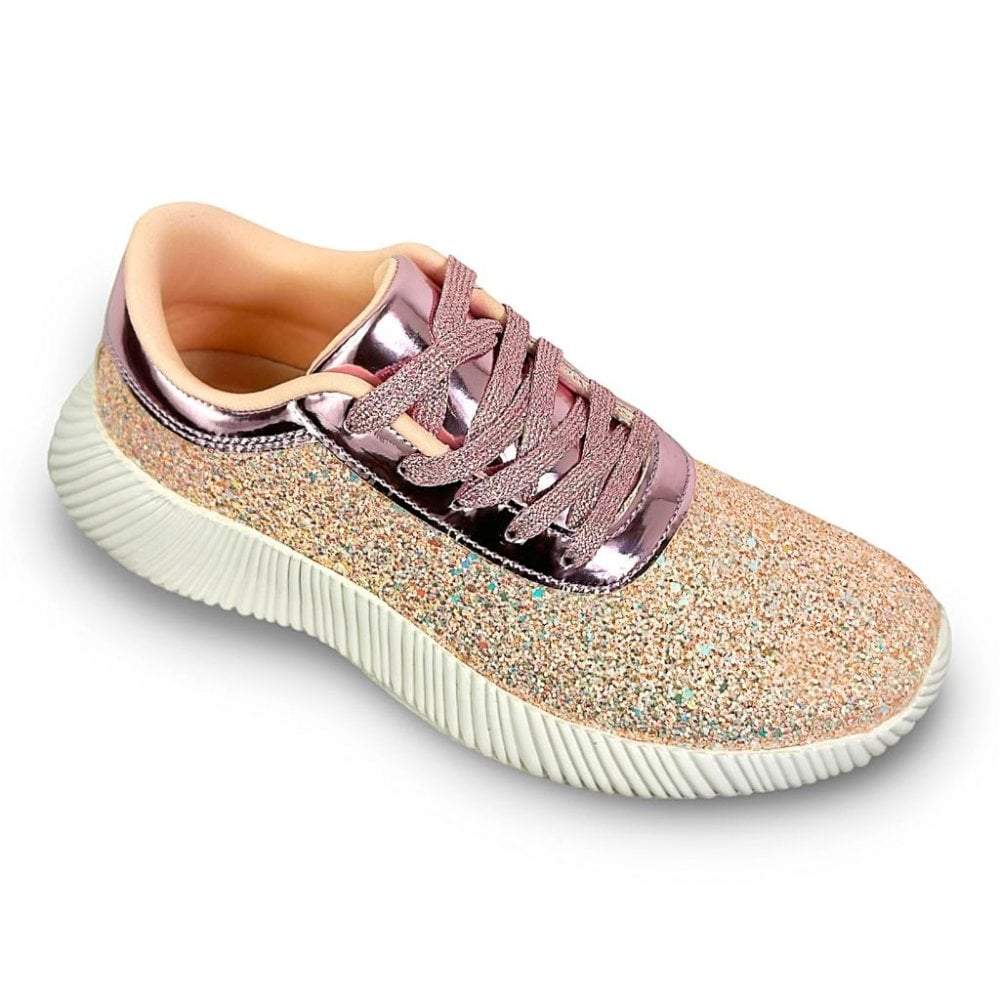 Pink Glitter Lemzy Sneakers