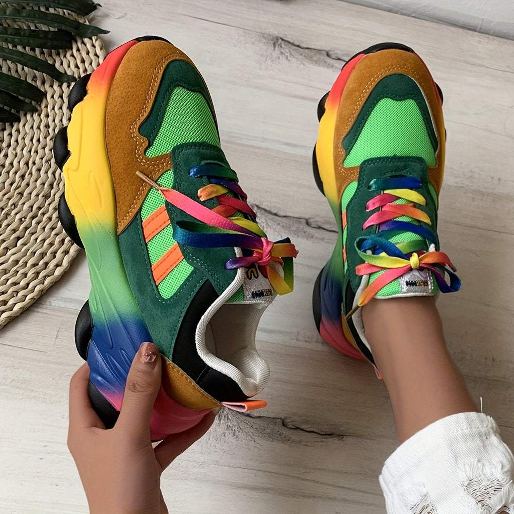 Trainers Colorful Lace Up Sport Shoes