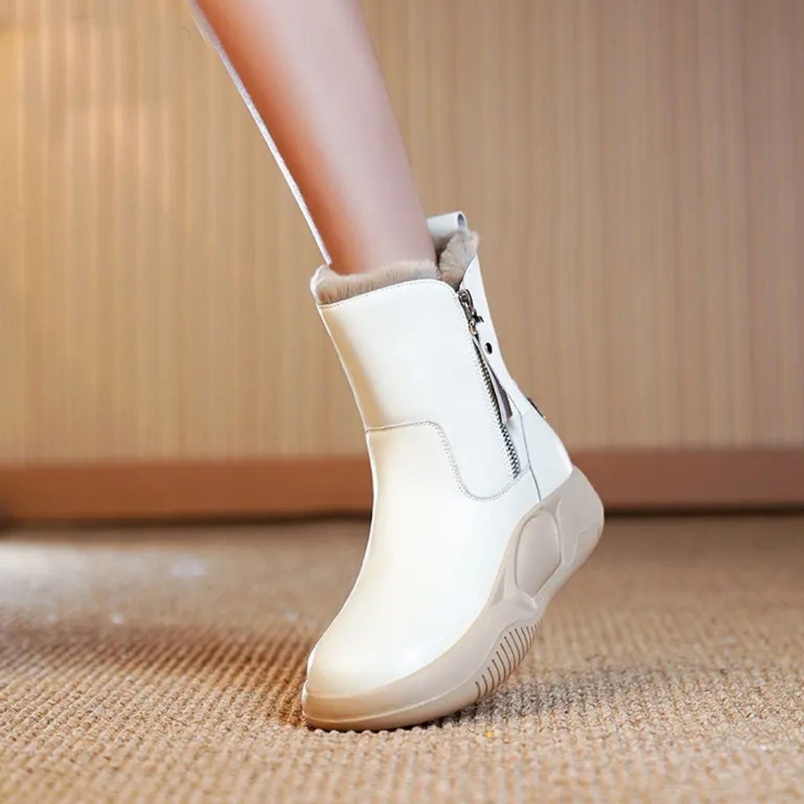 Thick Sole Mid-calf Snow Boots