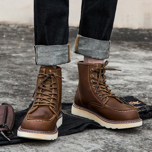 Vintage Fleece-lined Outdoor Tooling Boots