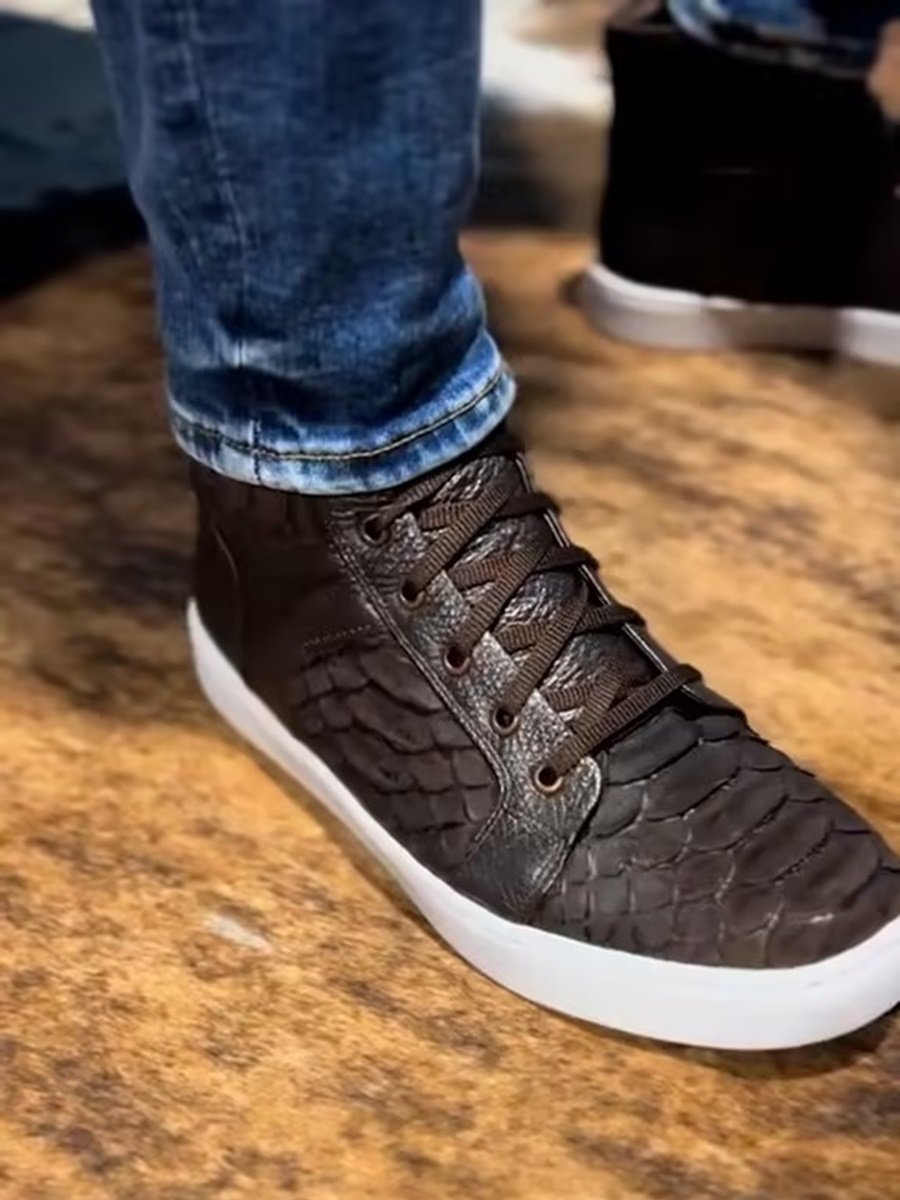 Chocolate Python Sneakers