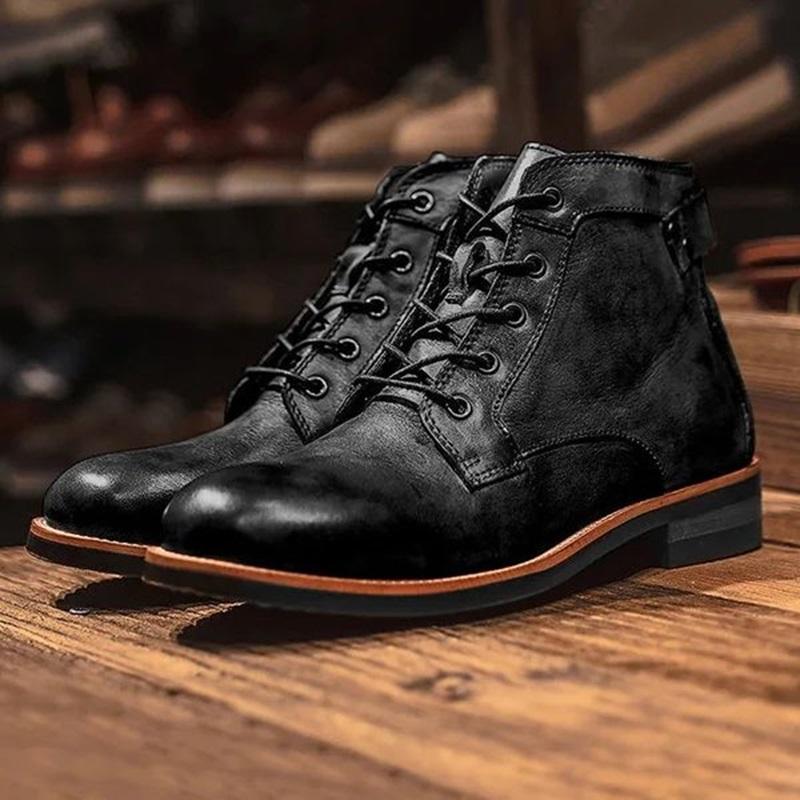 Clinton Adams Lace-up Leather Boots